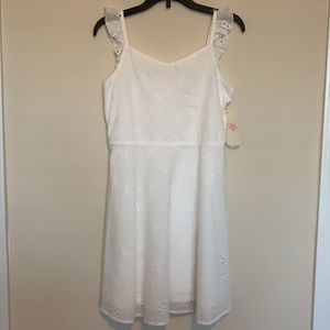 GB Girls Morning Glory Solid Eyelet Dress Size 16
